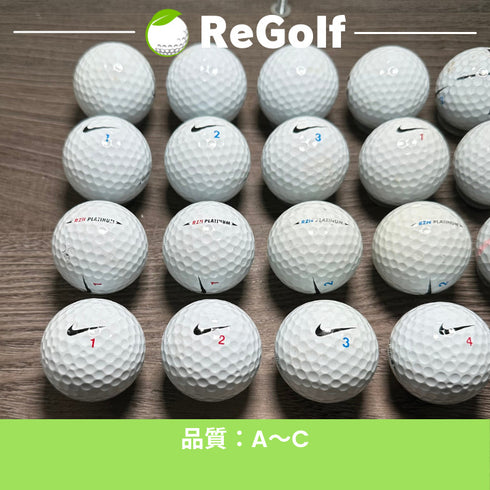 【中古】 【送料無料】 ロストボール NIKE Golf ナイキ RZN レジンプラチナム ホワイト 年式混合 20球 ACランク リゴルフ